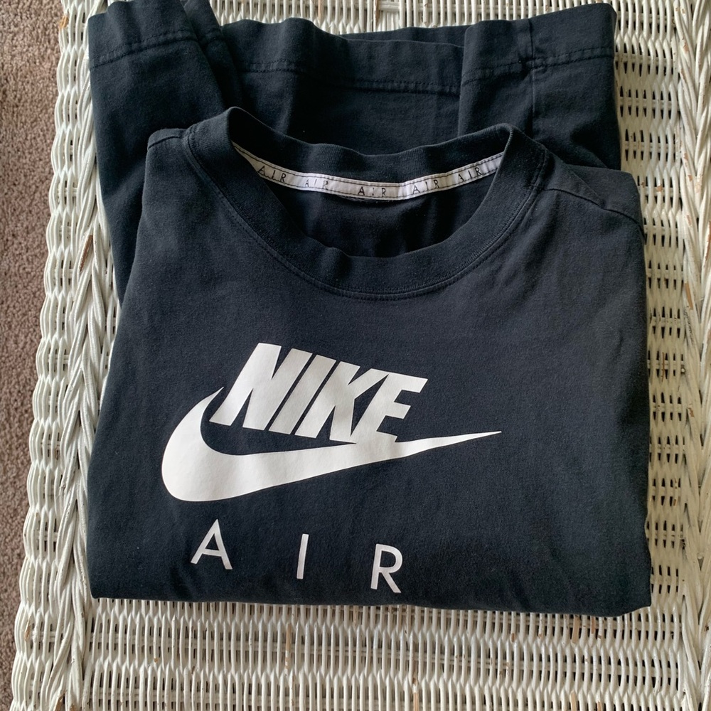 Nike Air Black Tee with White Logo